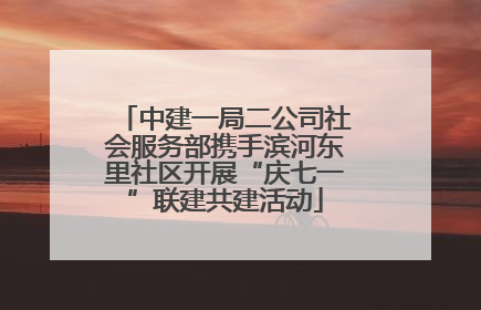 中建一局二公司社会服务部携手滨河东里社区开展“庆七一”联建共建活动