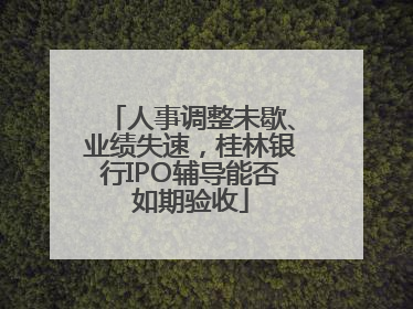 人事调整未歇、业绩失速，桂林银行IPO辅导能否如期验收