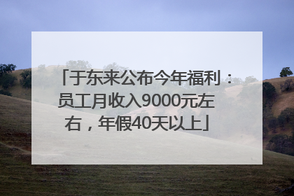 于东来公布今年福利：员工月收入9000元左右，年假40天以上