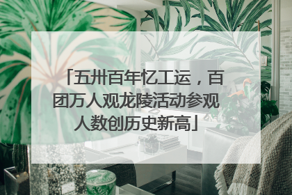 五卅百年忆工运，百团万人观龙陵活动参观人数创历史新高