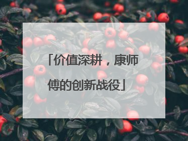 价值深耕，康师傅的创新战役