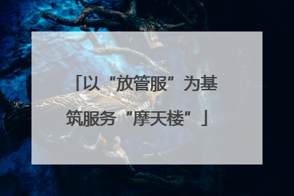 以“放管服”为基筑服务“摩天楼”