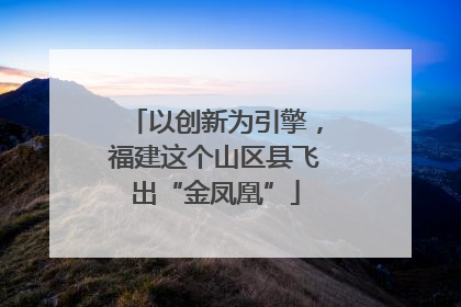 以创新为引擎，福建这个山区县飞出“金凤凰”