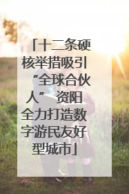 十二条硬核举措吸引“全球合伙人” 资阳全力打造数字游民友好型城市
