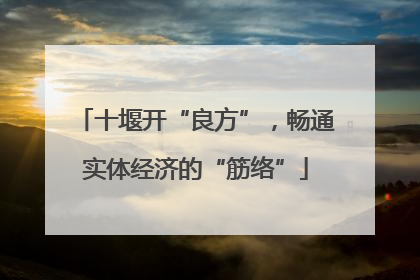 十堰开“良方”，畅通实体经济的“筋络”