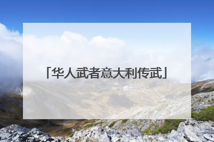 华人武者意大利传武