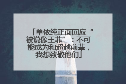 单依纯正面回应“被说像王菲”：不可能成为和超越前辈，我想致敬他们