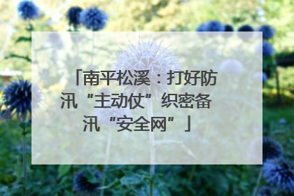 南平松溪：打好防汛“主动仗”织密备汛“安全网”
