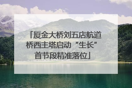 厦金大桥刘五店航道桥西主塔启动“生长” 首节段精准落位