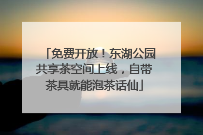 免费开放！东湖公园共享茶空间上线，自带茶具就能泡茶话仙