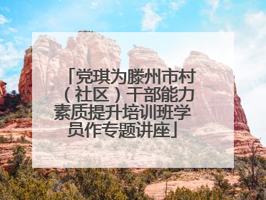 党琪为滕州市村（社区）干部能力素质提升培训班学员作专题讲座