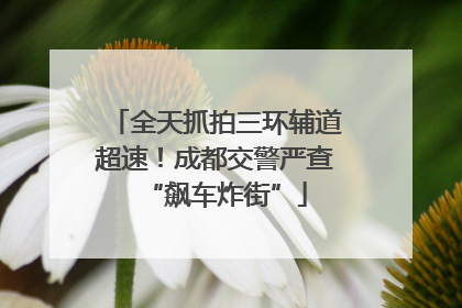 全天抓拍三环辅道超速！成都交警严查“飙车炸街”