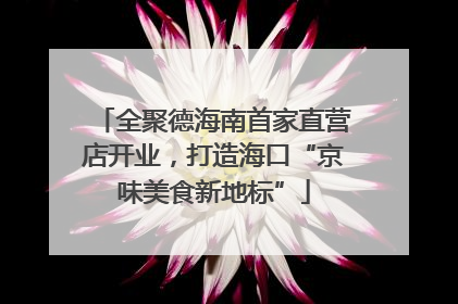 全聚德海南首家直营店开业，打造海口“京味美食新地标”