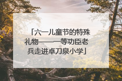 六一儿童节的特殊礼物——一等功臣老兵走进卓刀泉小学
