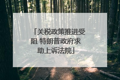 关税政策推进受阻 特朗普政府求助上诉法院