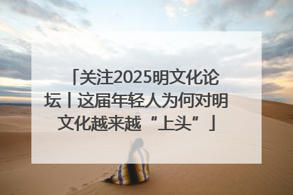 关注2025明文化论坛丨这届年轻人为何对明文化越来越“上头”