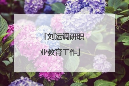 刘运调研职业教育工作