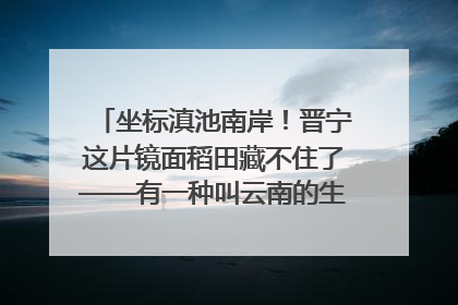 坐标滇池南岸！晋宁这片镜面稻田藏不住了——有一种叫云南的生活之365天
