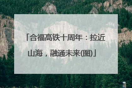 合福高铁十周年：拉近山海，融通未来(图)