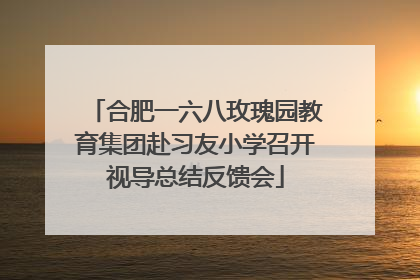 合肥一六八玫瑰园教育集团赴习友小学召开视导总结反馈会