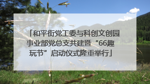 和平街党工委与科创文创园事业部党总支共建暨“66趣玩节”启动仪式隆重举行