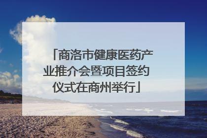 商洛市健康医药产业推介会暨项目签约仪式在商州举行