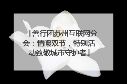善行团苏州互联网分会：情暖双节，特别活动致敬城市守护者