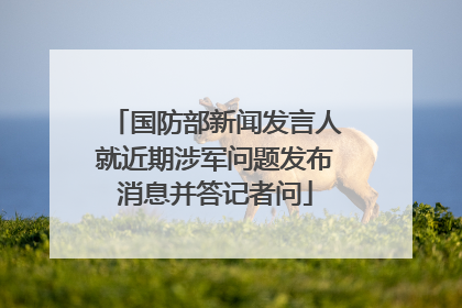 国防部新闻发言人就近期涉军问题发布消息并答记者问