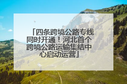 四条跨境公路专线同时开通！河北首个跨境公路运输集结中心启动运营
