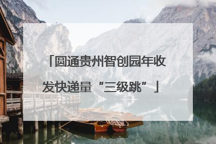 圆通贵州智创园年收发快递量“三级跳”
