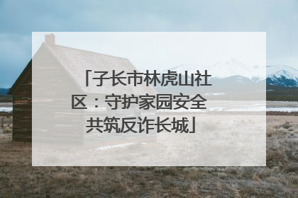 子长市林虎山社区：守护家园安全 共筑反诈长城
