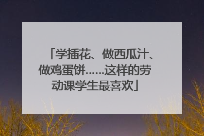 学插花、做西瓜汁、做鸡蛋饼……这样的劳动课学生最喜欢