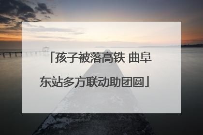 孩子被落高铁 曲阜东站多方联动助团圆