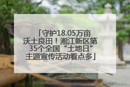守护18.05万亩沃土良田！湘江新区第35个全国“土地日”主题宣传活动看点多