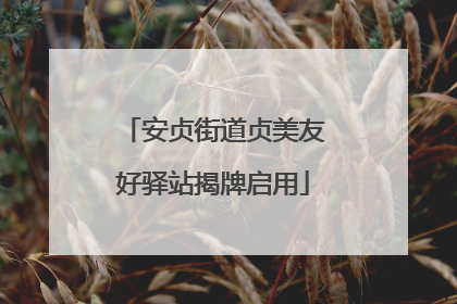 安贞街道贞美友好驿站揭牌启用