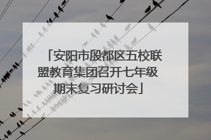 安阳市殷都区五校联盟教育集团召开七年级期末复习研讨会