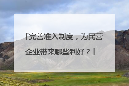 完善准入制度，为民营企业带来哪些利好？