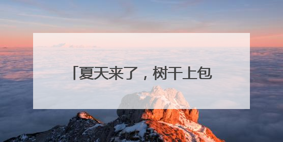 夏天来了，树干上包的卡通“围脖”要不要“脱”？专家回应