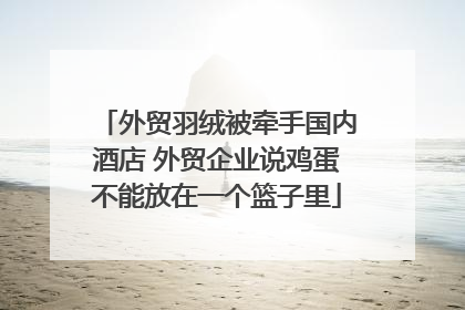 外贸羽绒被牵手国内酒店 外贸企业说鸡蛋不能放在一个篮子里
