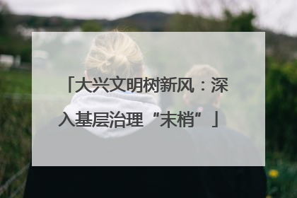 大兴文明树新风：深入基层治理“末梢”
