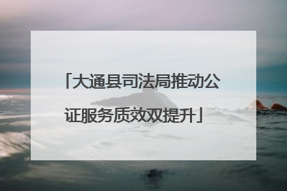 大通县司法局推动公证服务质效双提升