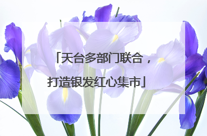 天台多部门联合，打造银发红心集市