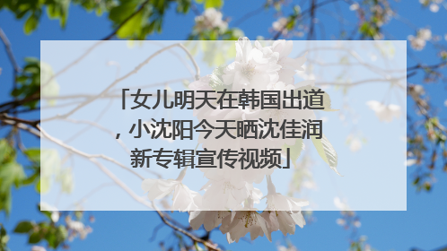 女儿明天在韩国出道，小沈阳今天晒沈佳润新专辑宣传视频
