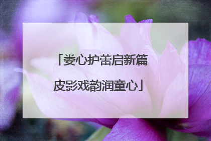 娄心护蕾启新篇 皮影戏韵润童心