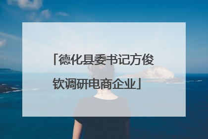 德化县委书记方俊钦调研电商企业