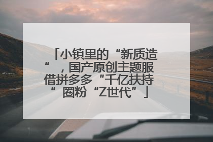 小镇里的“新质造”，国产原创主题服借拼多多“千亿扶持”圈粉“Z世代”