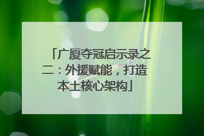 广厦夺冠启示录之二：外援赋能，打造本土核心架构