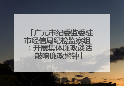 广元市纪委监委驻市经信局纪检监察组：开展集体廉政谈话 敲响廉政警钟