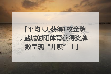 平均3天获得1枚金牌，盐城射阳体育获得奖牌数呈现“井喷”！