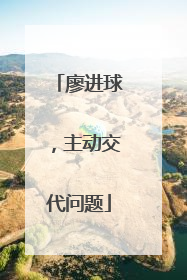廖进球，主动交代问题
